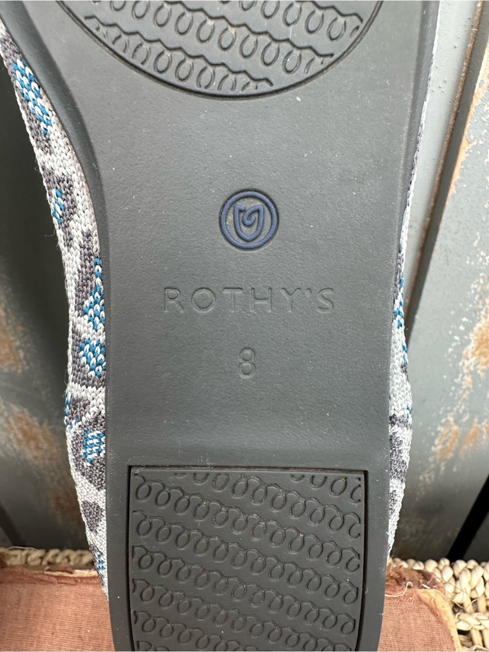Rothy's The Flat Grey Spotted Retired Sz 8 - Picture 11 of 14